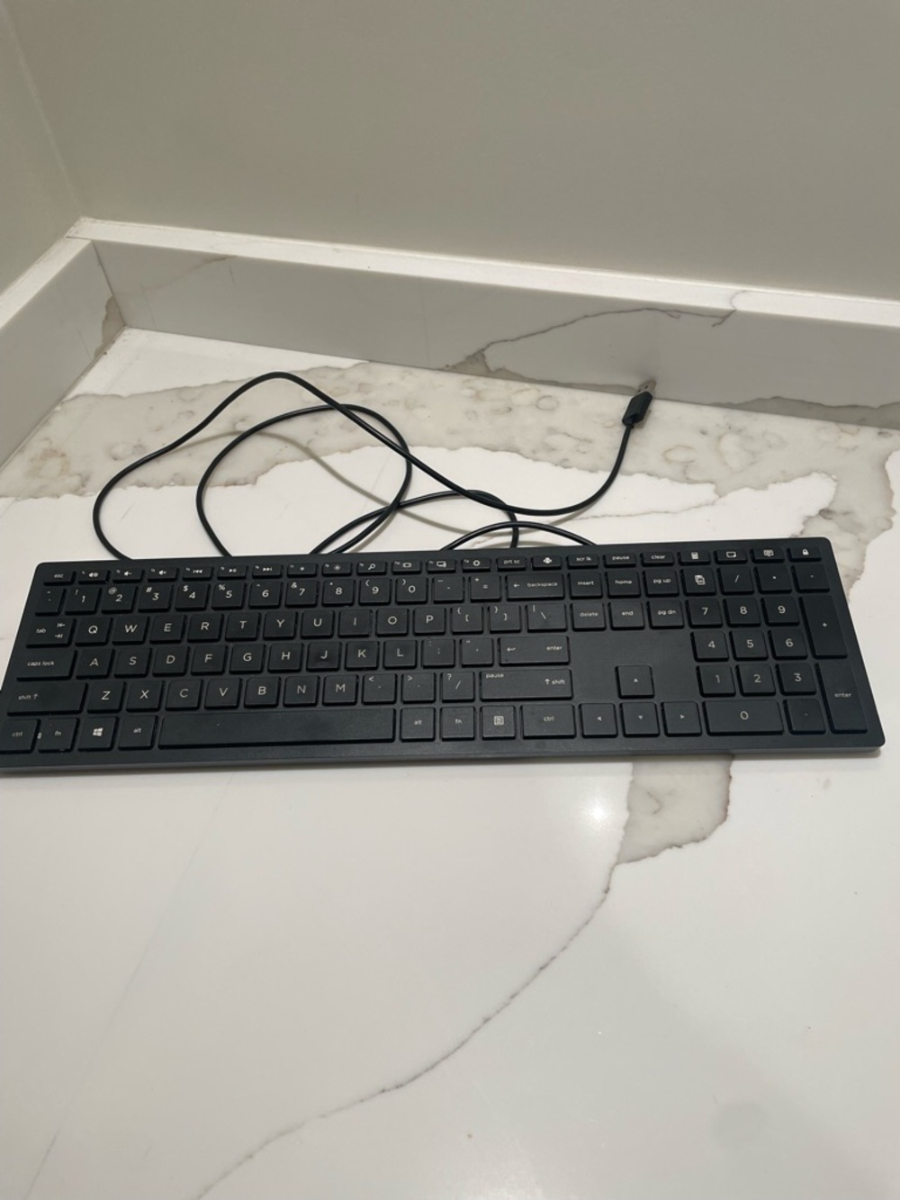 HP Black Wired Full-Size USB Keyboard
